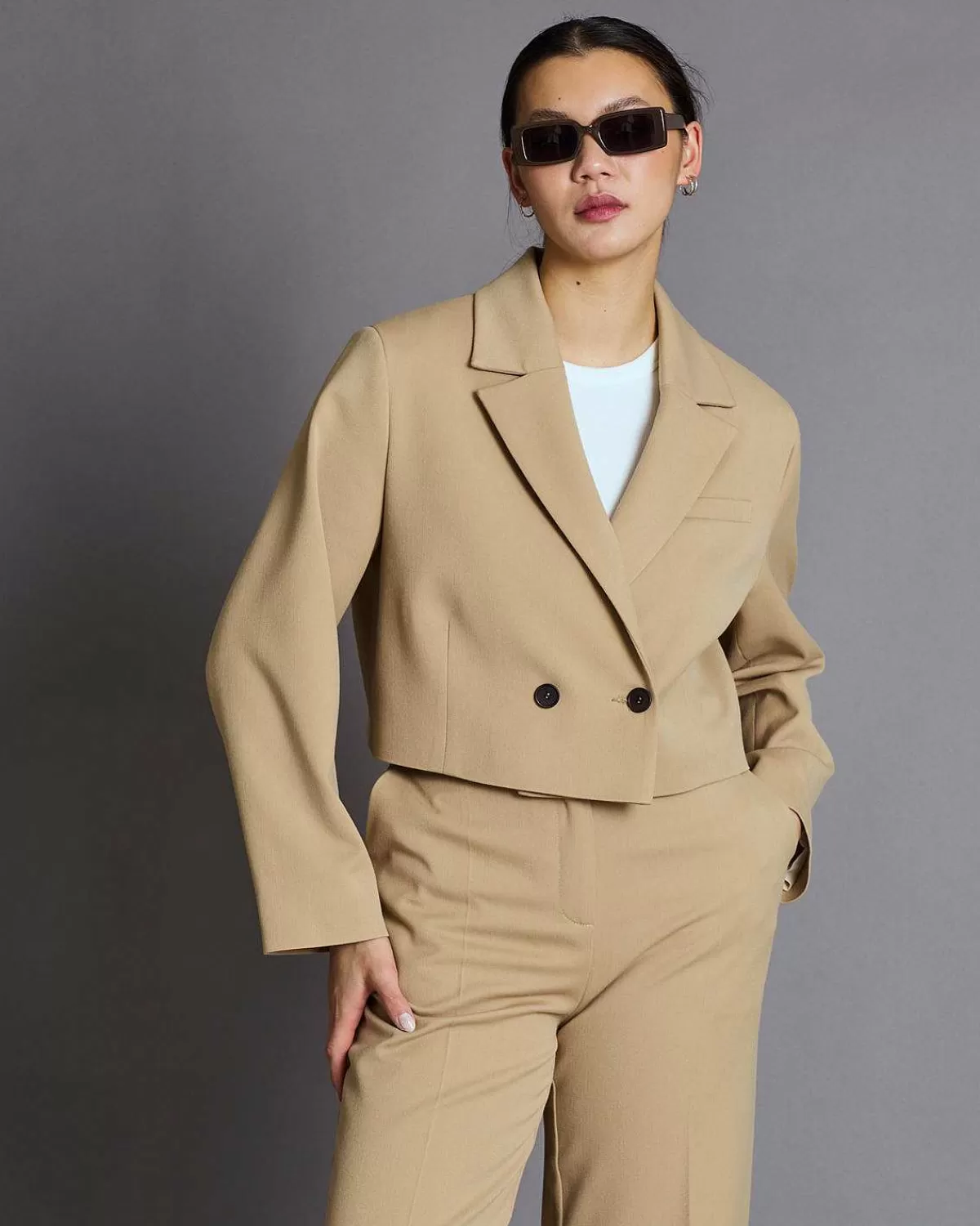 Cropped Blazer Tulia Camel>JAN 'N JUNE Best