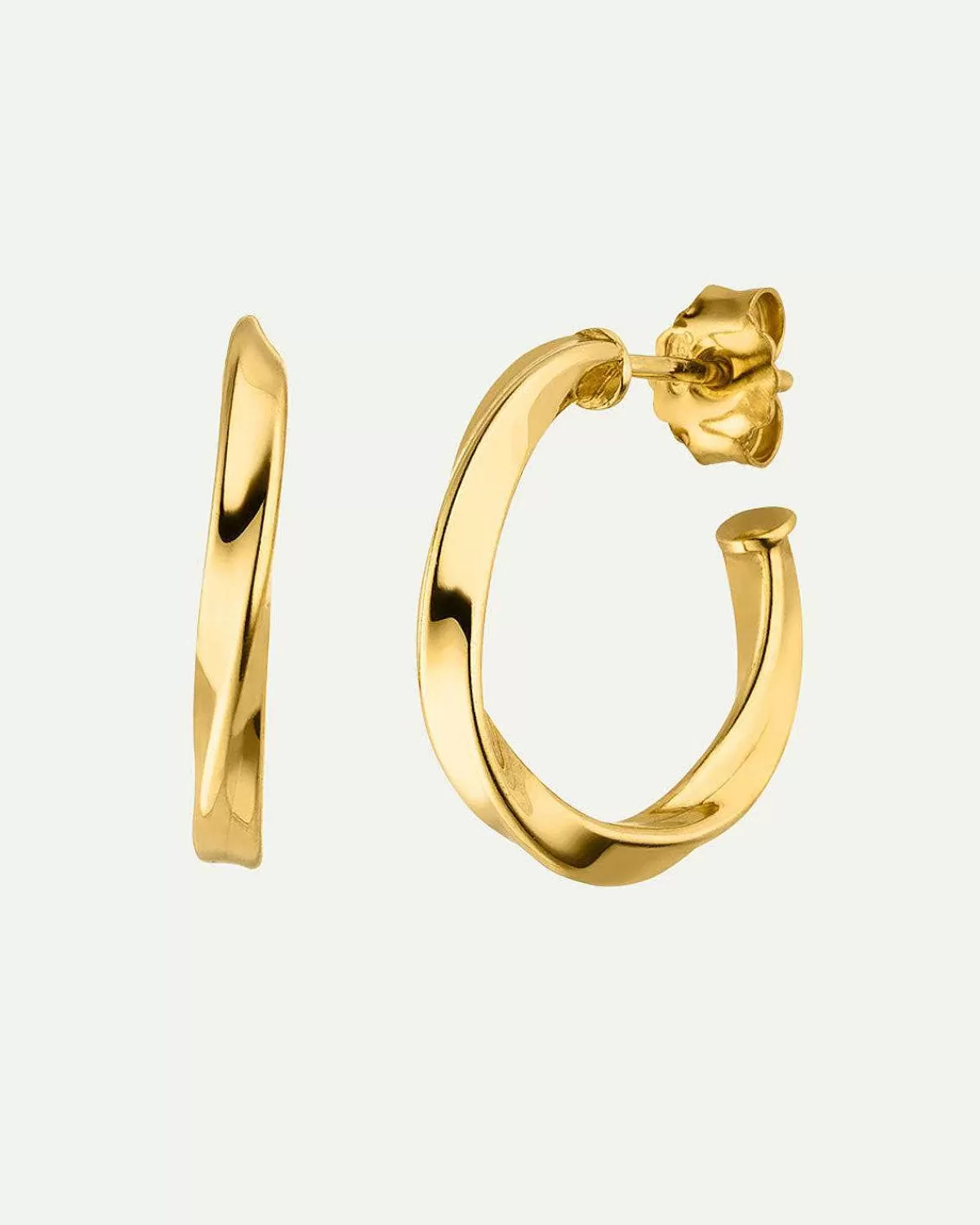 Dear Darling Berlin Elegant Twisted Hoop Earrings Gold>JAN 'N JUNE Fashion