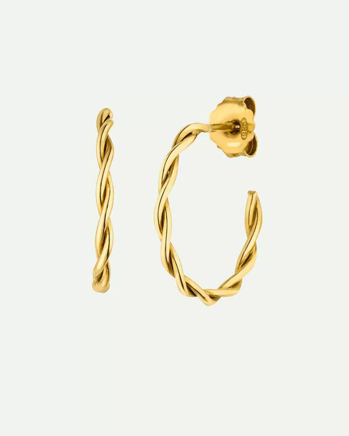 Dear Darling Berlin Twisted Hoop Earrings Gold>JAN 'N JUNE New