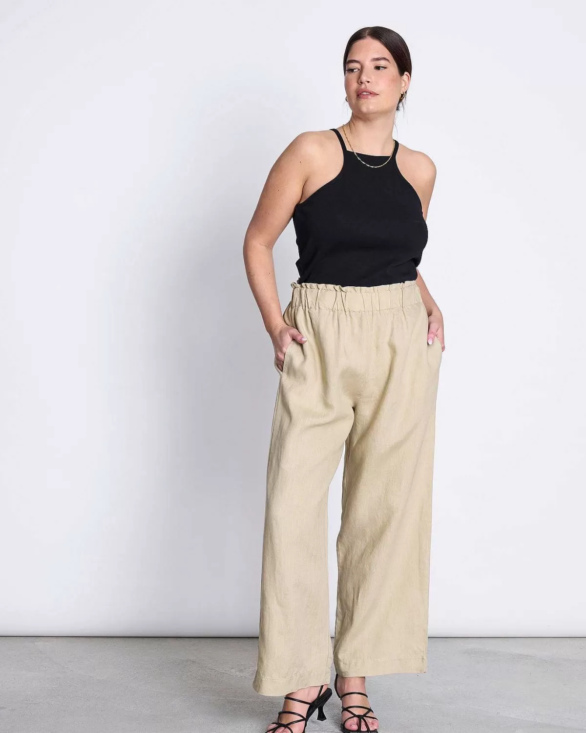 Linen Pants Beveren Sand>JAN 'N JUNE Clearance