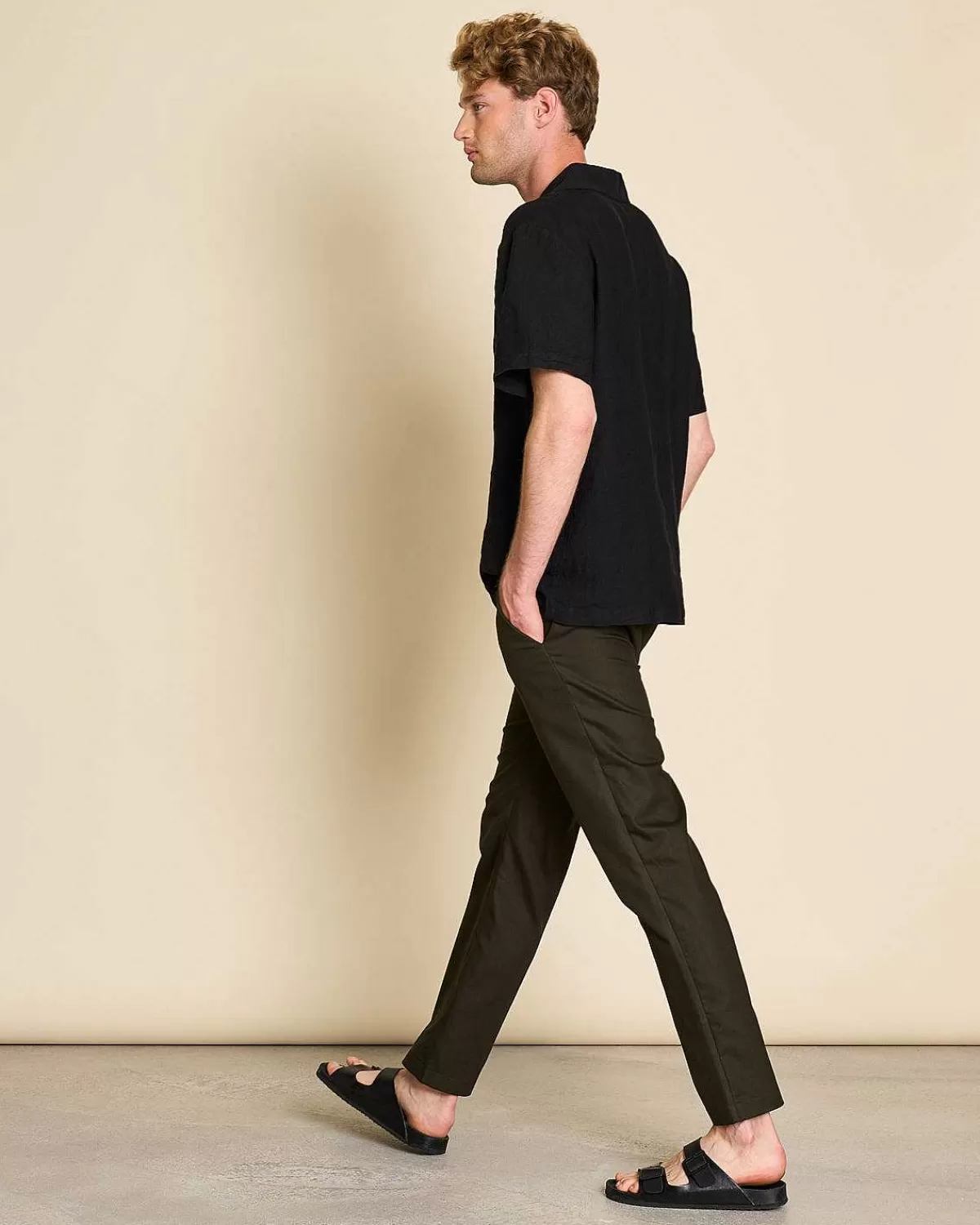 Linen Shirt Gent Black For Men>JAN 'N JUNE Flash Sale