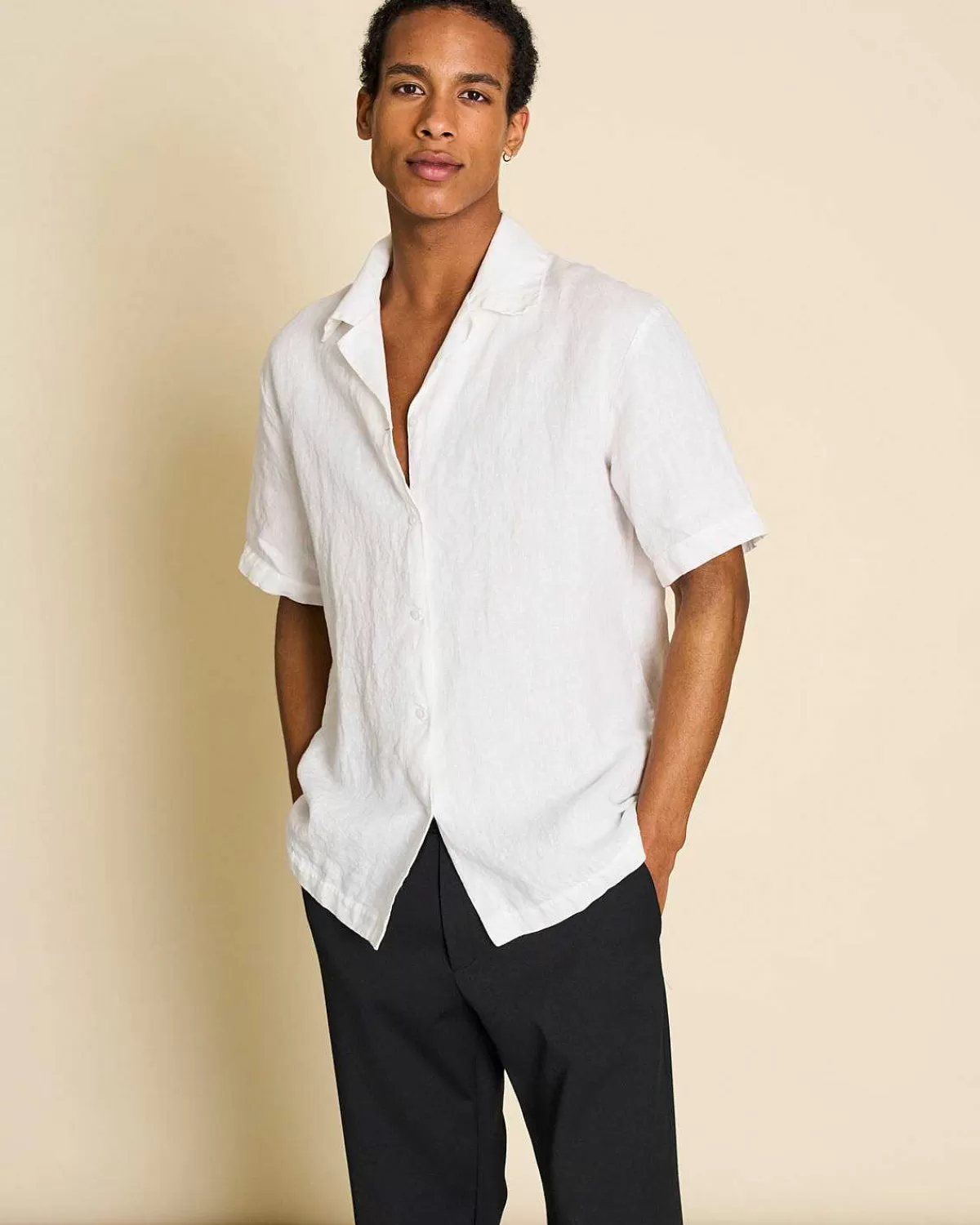 Linen Shirt Gent White For Men>JAN 'N JUNE Best Sale