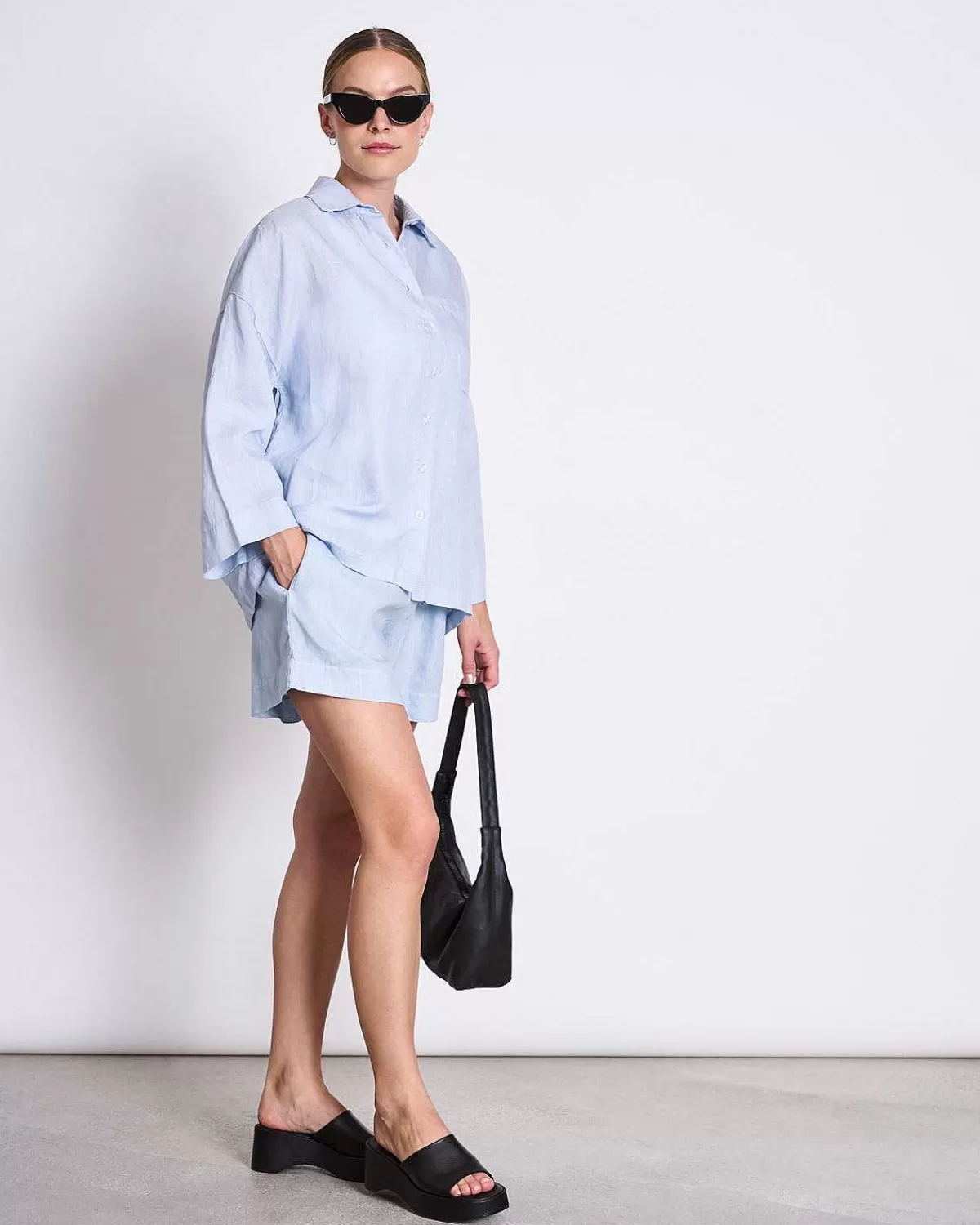 Linen Shirt Mons Sky Blue>JAN 'N JUNE Online