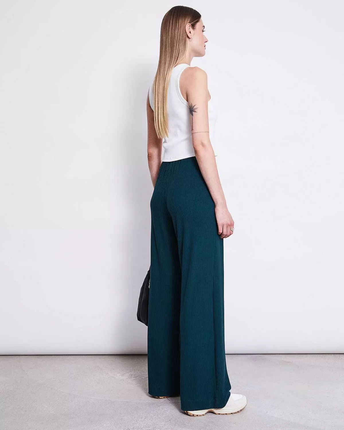 Lyocell Rib Pants Smilla Bottle Green>JAN 'N JUNE Clearance