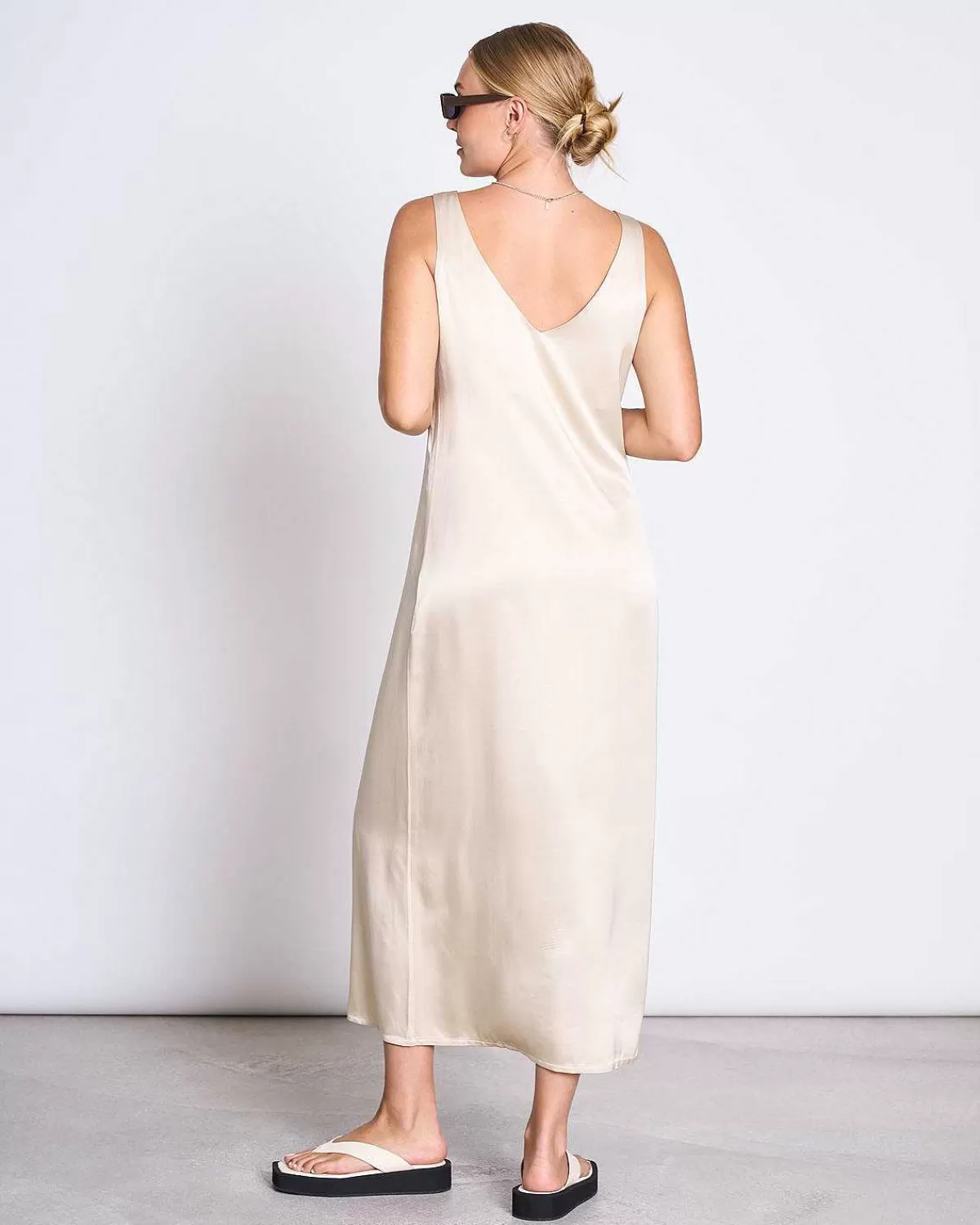 Maxi Dress Benvie Ivory>JAN 'N JUNE Store