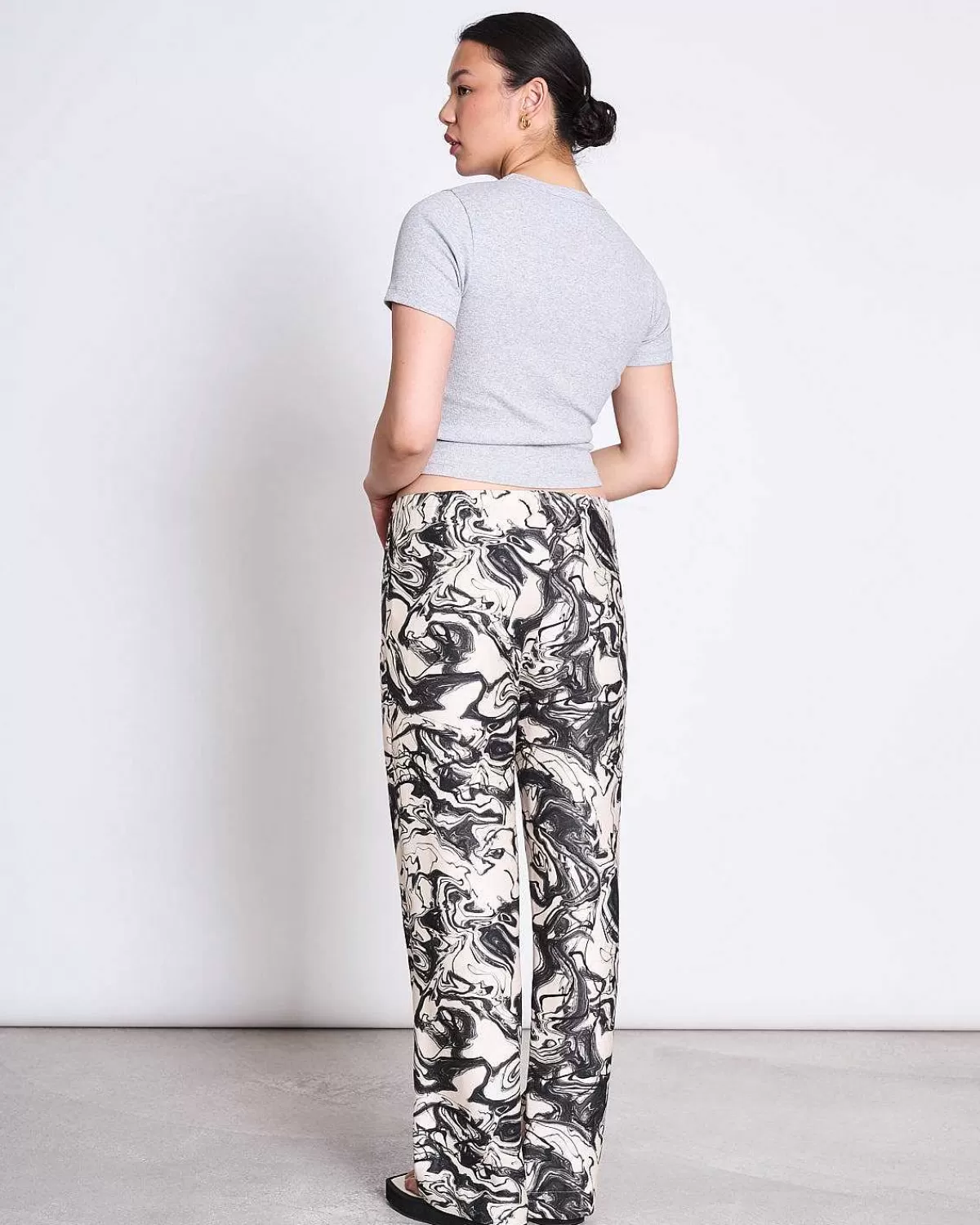 Mid Rise Loose Pants Strath Ink Print>JAN 'N JUNE Best Sale