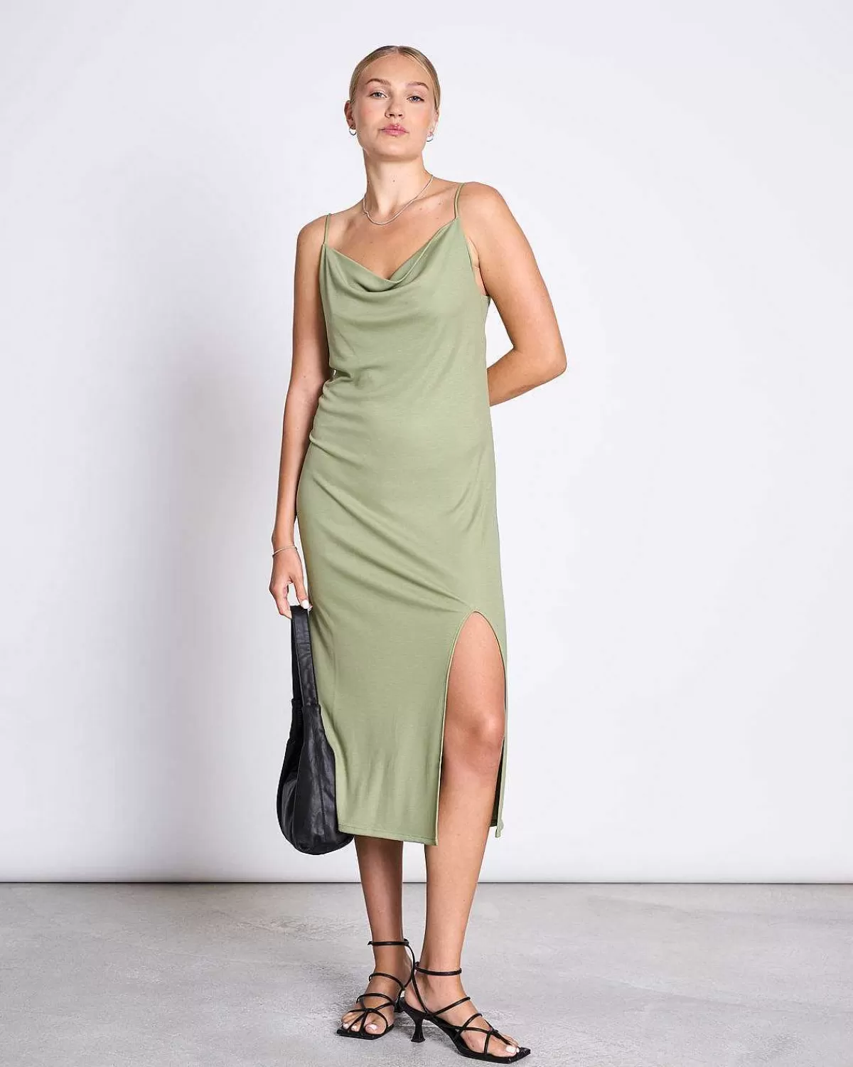 Midi Dress Helen Pale Olive>JAN 'N JUNE Outlet