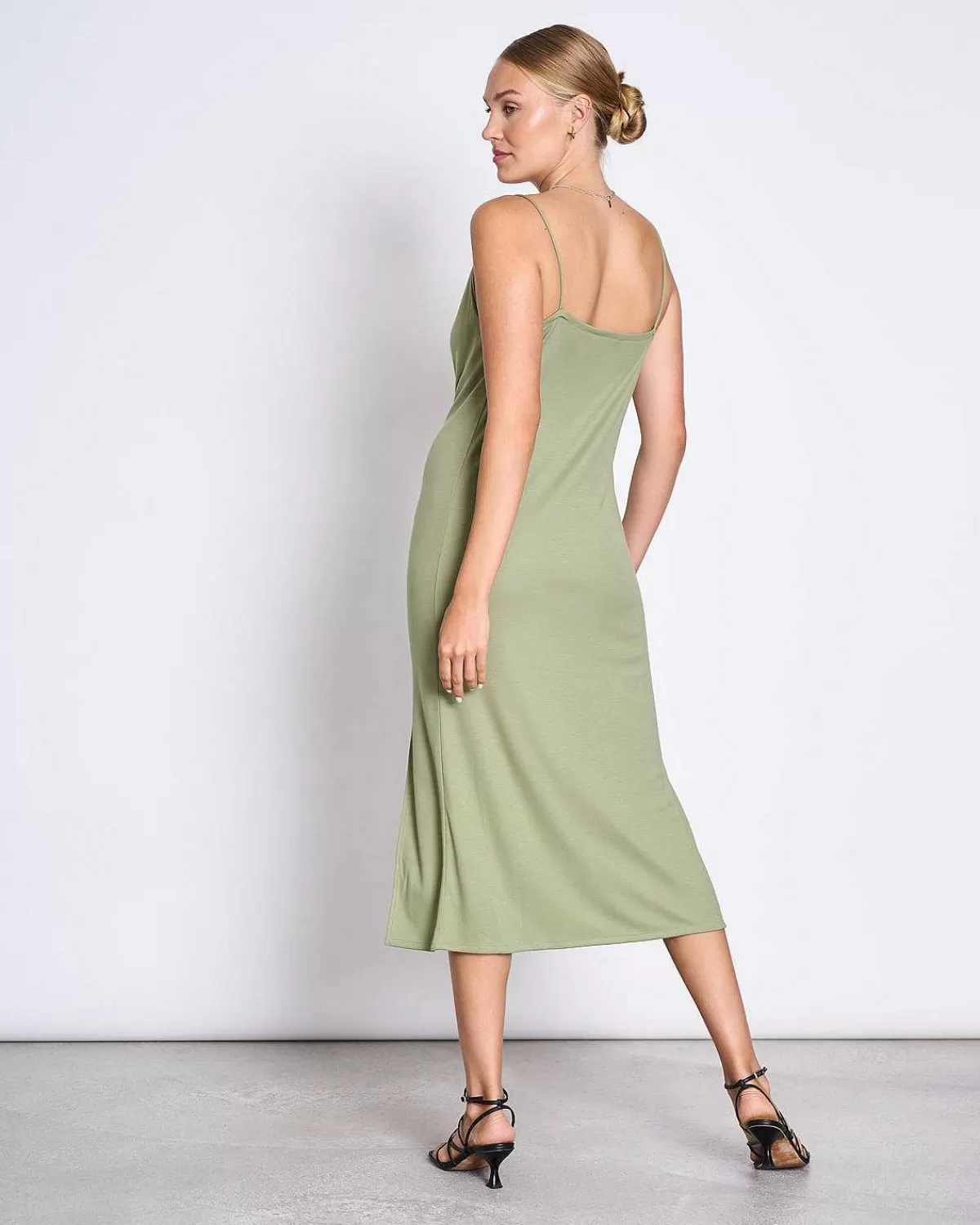 Midi Dress Helen Pale Olive>JAN 'N JUNE Outlet