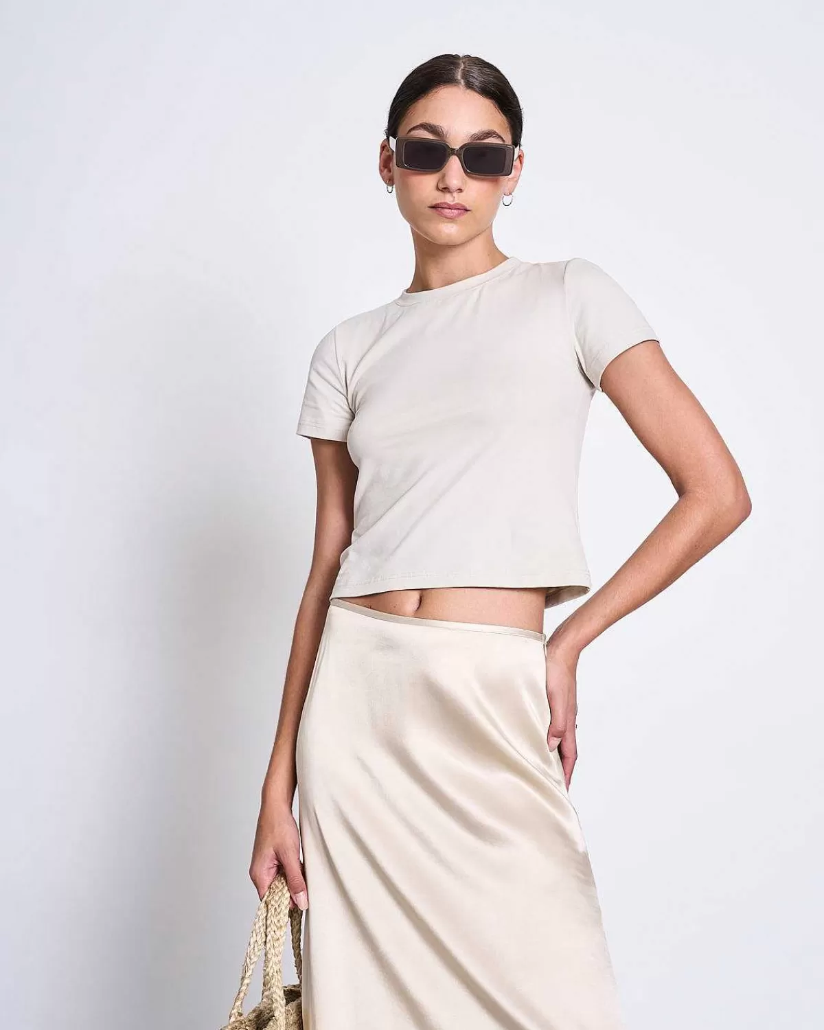 Midi Skirt Dira Ivory>JAN 'N JUNE Shop