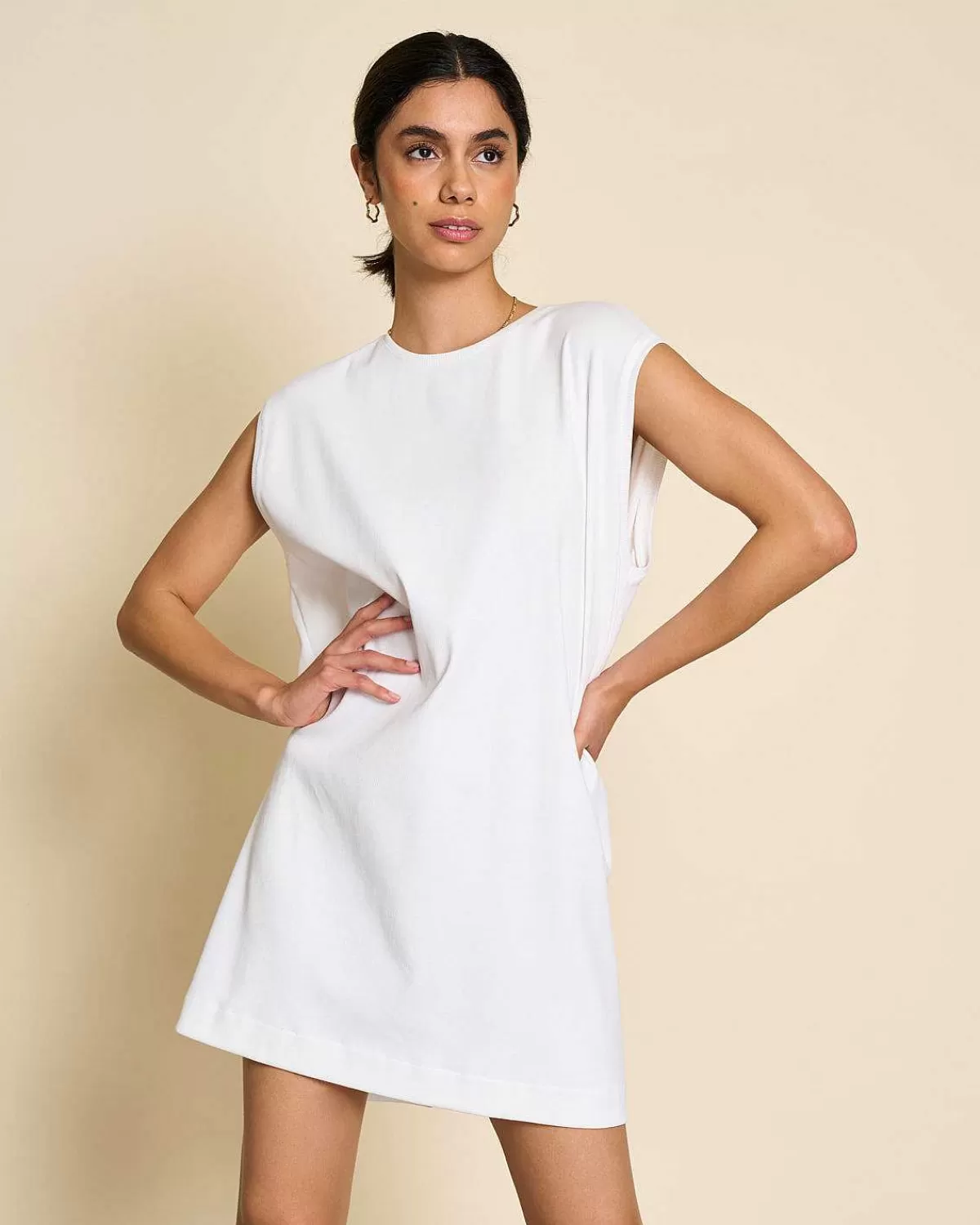 Mini Dress Nanita White Gots>JAN 'N JUNE Clearance