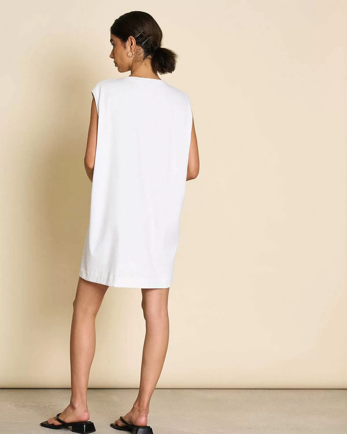 Mini Dress Nanita White Gots>JAN 'N JUNE Clearance