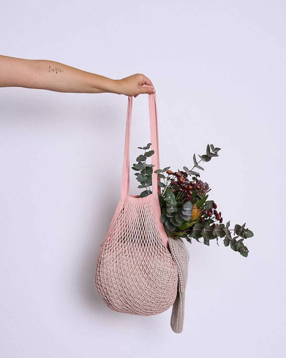 Net Bag Turtle Bag Blush>JAN 'N JUNE Store