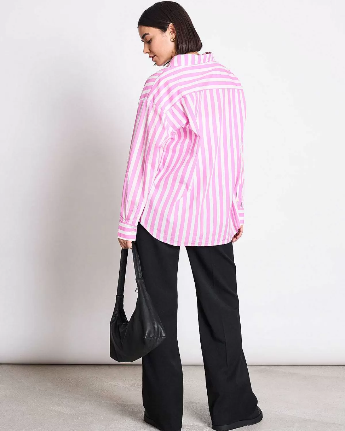 Oversized Shirt Mamro Hot Pink Striped>JAN 'N JUNE Clearance