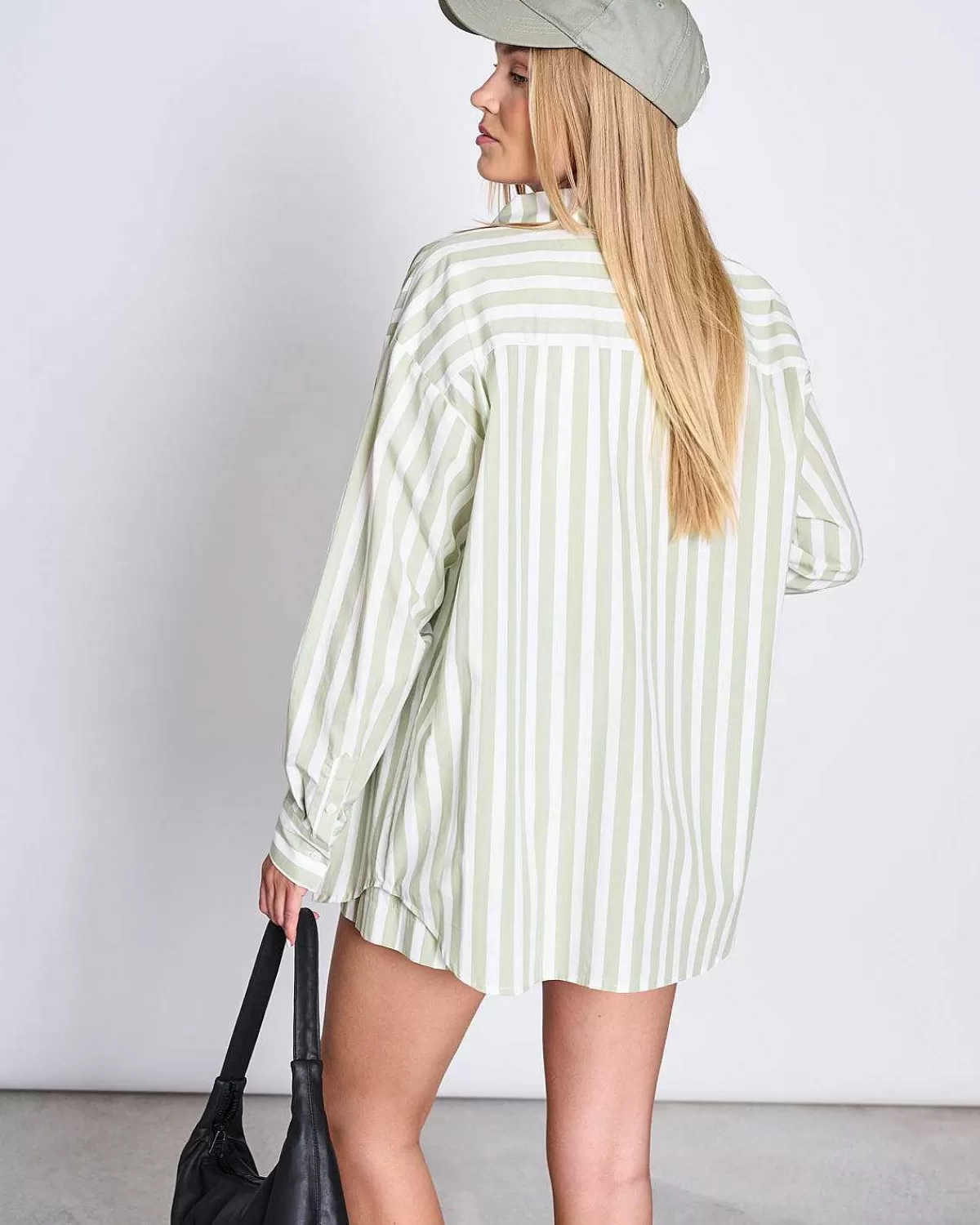 Oversized Shirt Mamro Pistachio Striped>JAN 'N JUNE Best