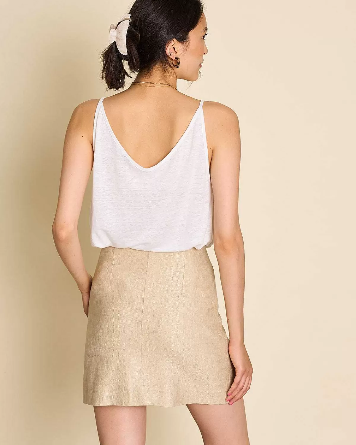 Slip Top Triangle Linen White Gots>JAN 'N JUNE Best Sale