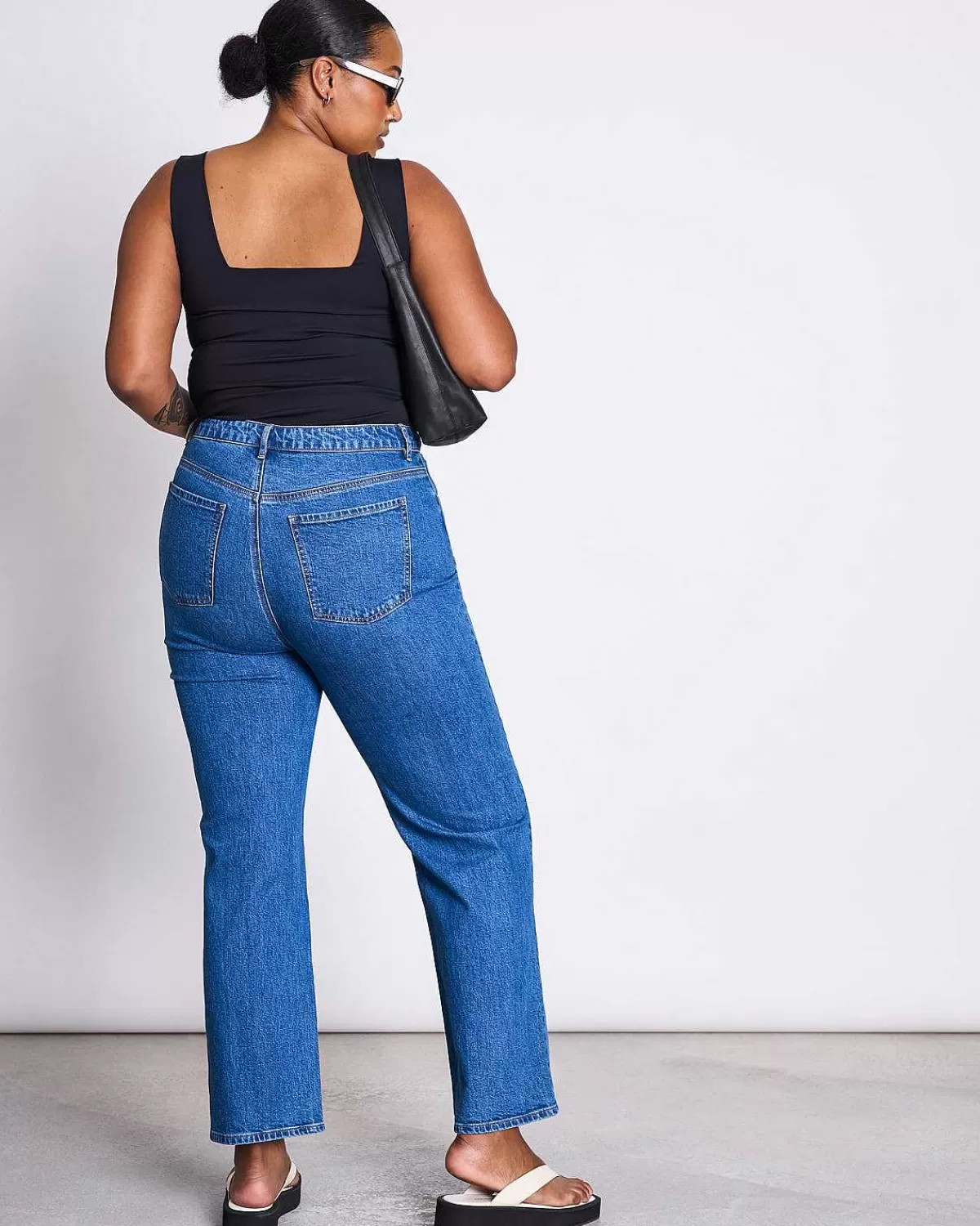 Straight Leg Jeans Alba Mid Blue>JAN 'N JUNE New