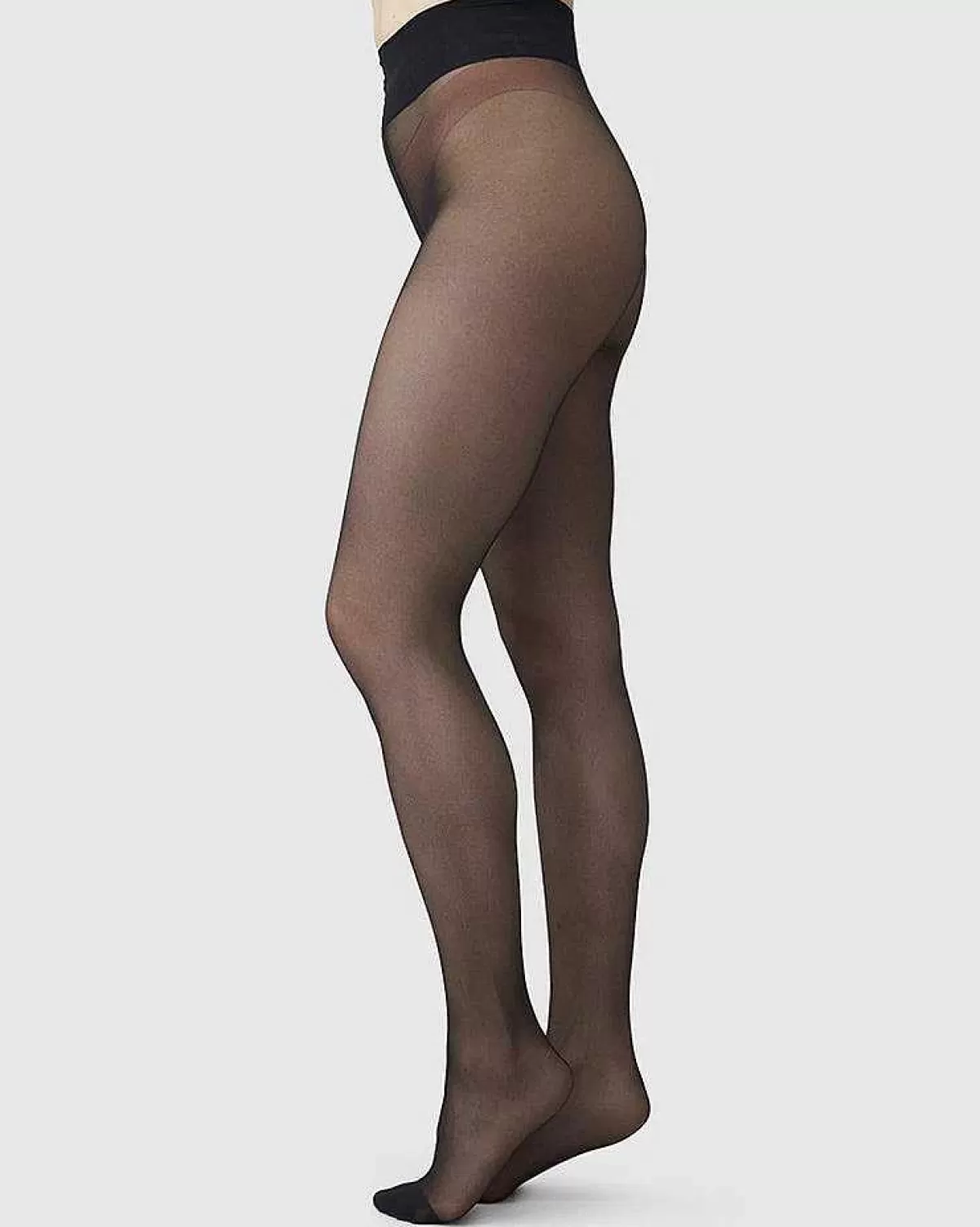 Swedish Stockings Ladder Resistant Tights Malva Black>JAN 'N JUNE Outlet