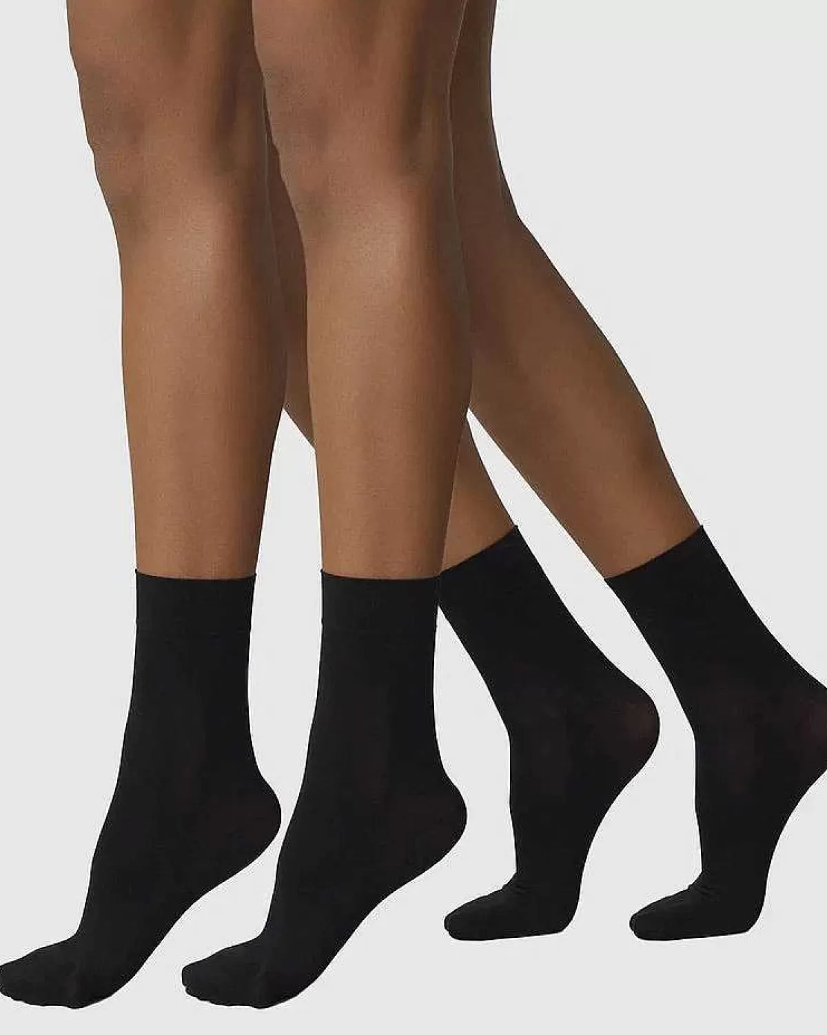 Swedish Stockings Socks Thea 2-Pack Black>JAN 'N JUNE New