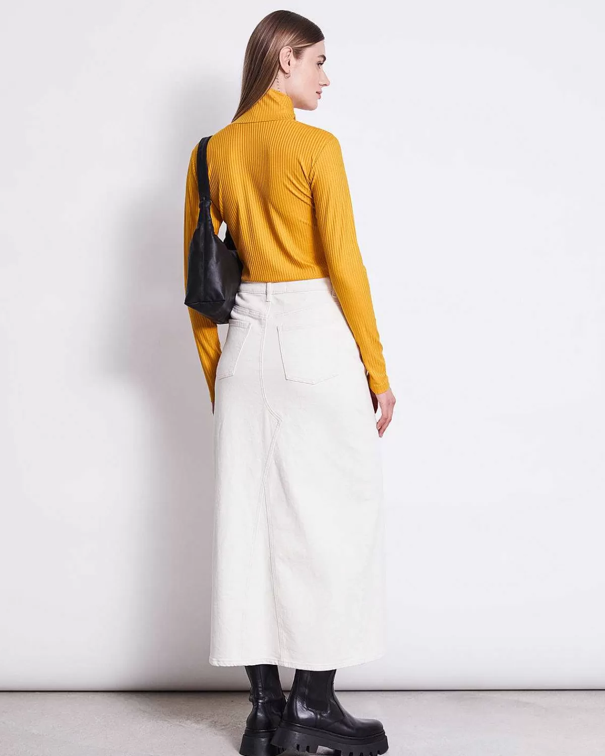 Turtleneck Mio Rib Mustard>JAN 'N JUNE Online