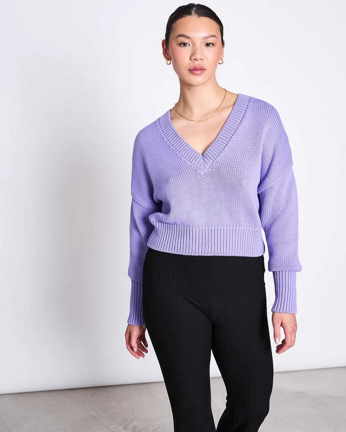 V-Neck Jumper Luz Lilac Gots>JAN 'N JUNE Sale