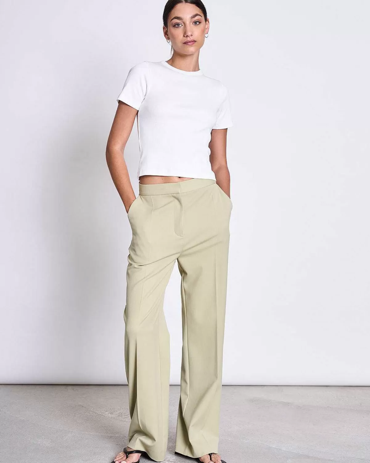 Wide Pants Coralia Pistachio>JAN 'N JUNE Flash Sale