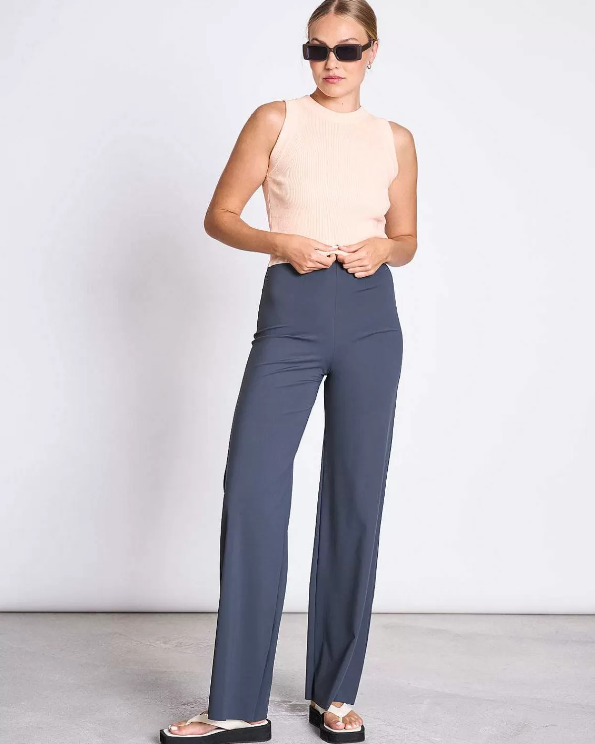 Wide Pants Marlene Solid Grey>JAN 'N JUNE New