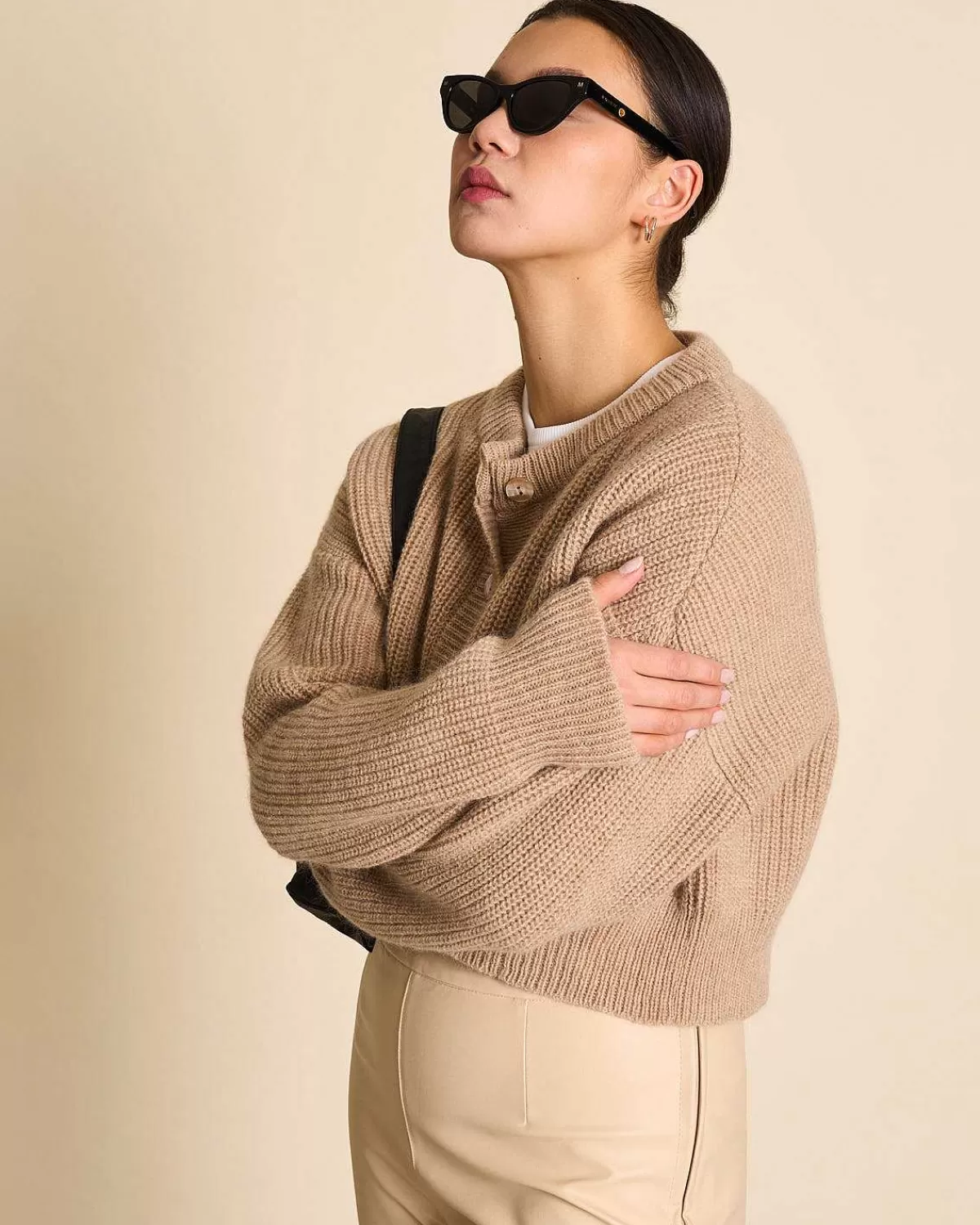 Wooly Cardigan Beni Camel>JAN 'N JUNE Shop